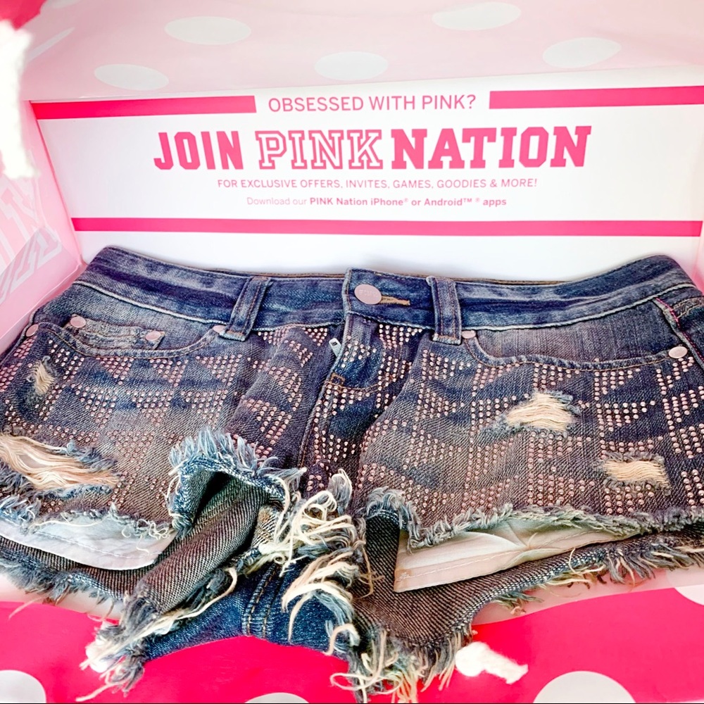 PINK Victoria's Secret Triangle Stud Cheek…